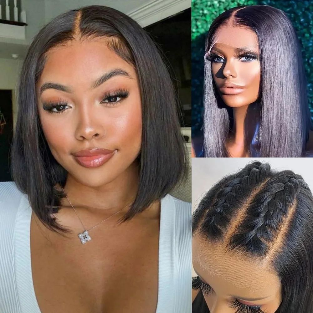 7x5 Bob Wig Human Hair Glueless Bob Wigs Pre Plucked Pre Cut HD Lace Front Glueless Wigs Human Hair 180% Density Short Straight
7x5 Bob Wig Human Hair Glueless Bob Wigs Pre Plucked Pre Cut HD Lace Front Glueless Wigs Human Hair 180% Density Short Straight