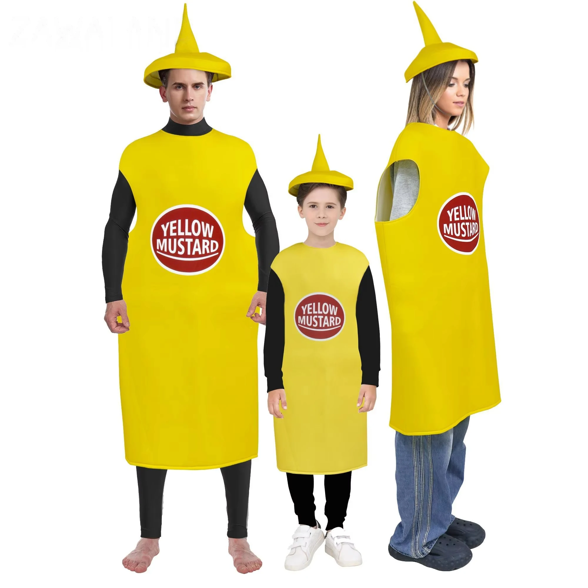 Yellow Mustard Tomato Funny Fun Costume Family Set Adult Boy Girl Funny Camouflage Clothing Sponge Jumpsuit Party Clothes
Yellow Mustard Tomato Funny Fun Costume Family Set Adult Boy Girl Funny Camouflage Clothing Sponge Jumpsuit Party Clothes