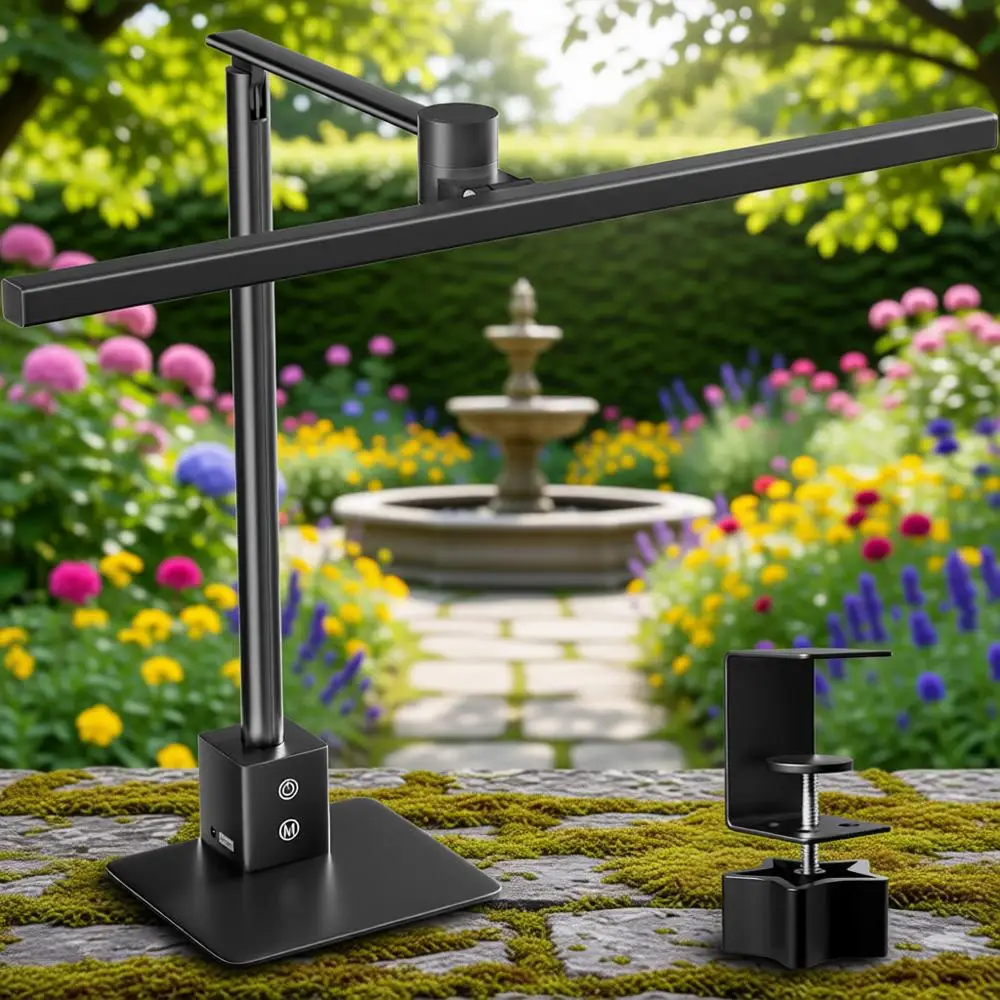 2-in-1 LED Desk Lamp or Clamp with USB Charging, CRI 95+ or Sunlight-Like Spectrum, 45° Asymmetric Glare-Free Light, Memory Dimm
2-in-1 LED Desk Lamp or Clamp with USB Charging, CRI 95+ or Sunlight-Like Spectrum, 45° Asymmetric Glare-Free Light, Memory Dimm