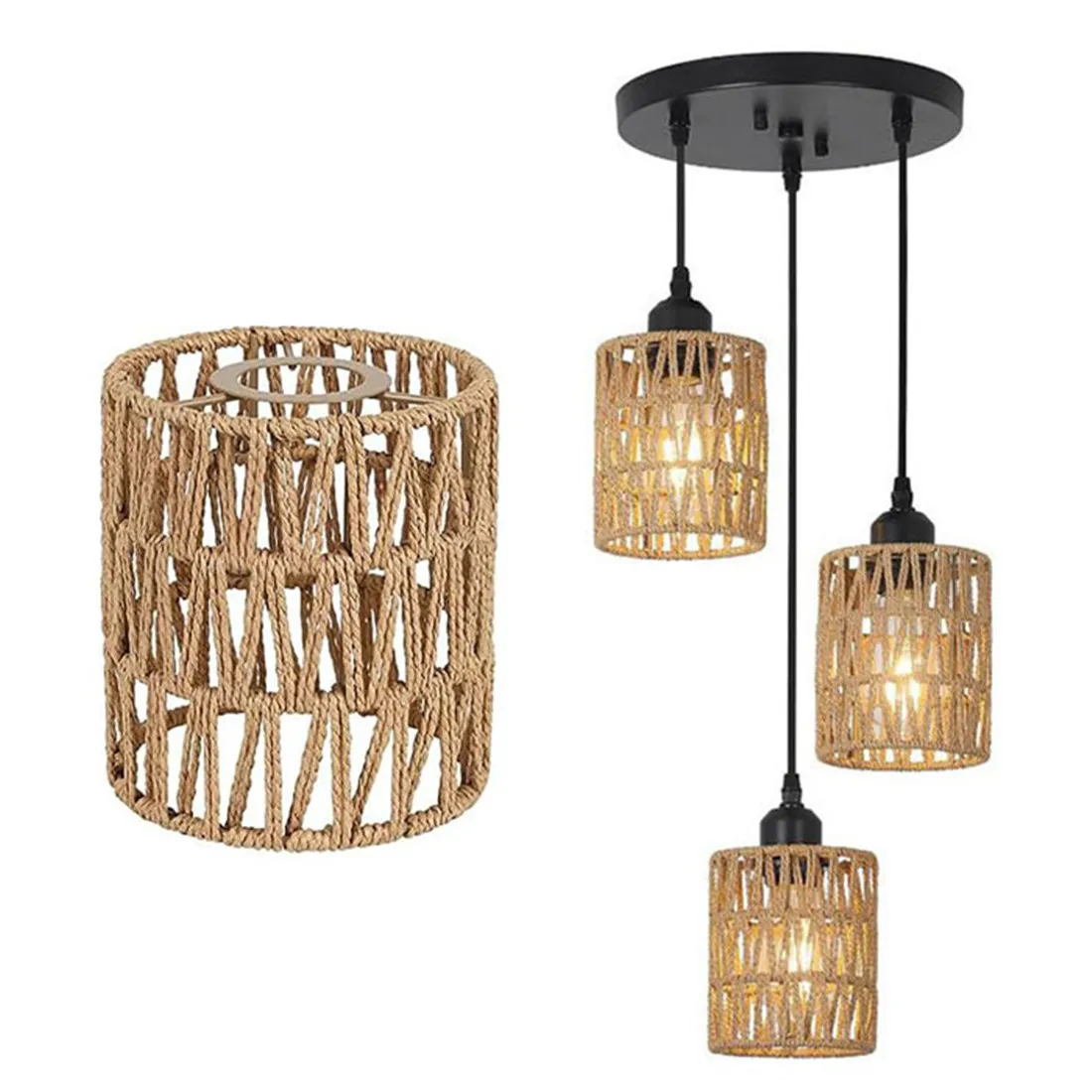 Rattan Lamp Shade Small Boho Shades Replacement,Cylinder Woven Lampshade Cover for Floor Lamps Pendant Light Wall Sconces
Rattan Lamp Shade Small Boho Shades Replacement,Cylinder Woven Lampshade Cover for Floor Lamps Pendant Light Wall Sconces