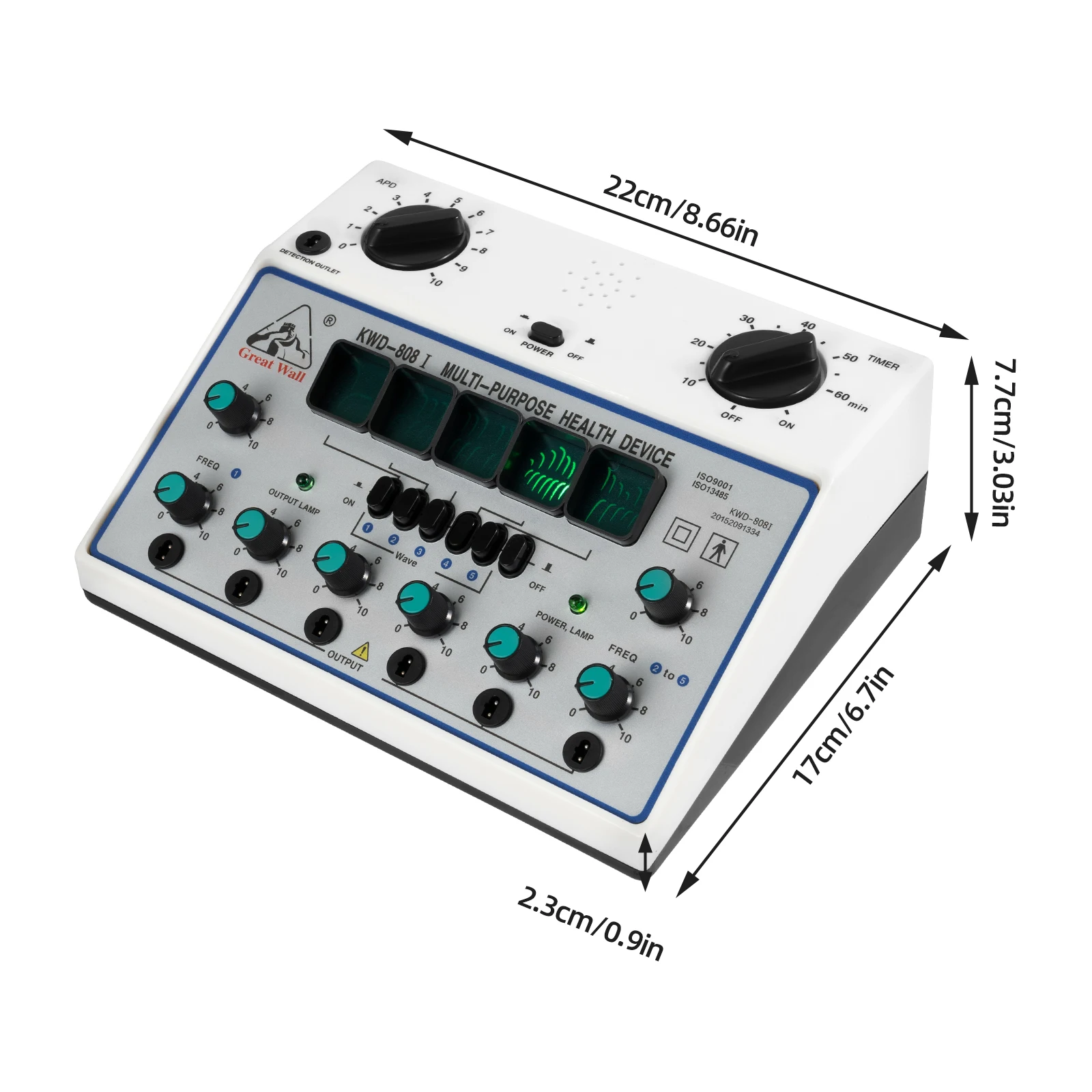 Electric Stimulator Machine, KWD-808I Acupuncture TENS Unit, 6 Output Channels, 12 Pads, for Back Neck Shoulder Knee Pain Relief
Electric Stimulator Machine, KWD-808I Acupuncture TENS Unit, 6 Output Channels, 12 Pads, for Back Neck Shoulder Knee Pain Relief