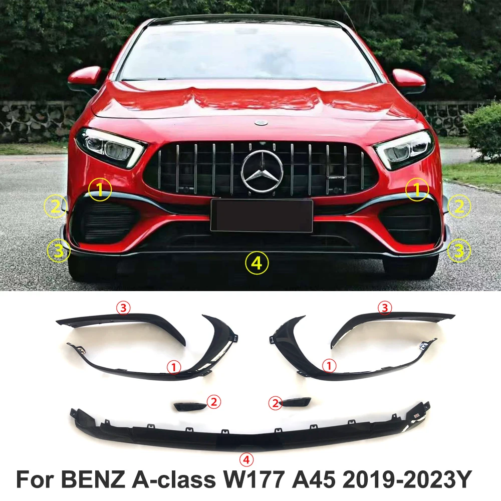 Car Front Bumper Lip Spoiler For Benz A-Class W177 A45 AMG 2019-2023 Year Guard Protector Cover Lower Blade Splitter Gloss Black
Car Front Bumper Lip Spoiler For Benz A-Class W177 A45 AMG 2019-2023 Year Guard Protector Cover Lower Blade Splitter Gloss Black