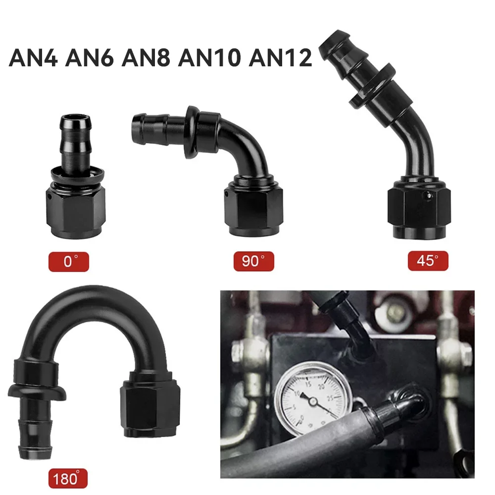 Black Car Modification AN4/AN6/AN8/AN10/AN12 0° 45° 90° 180° Connector Fuel Oil Cooling Adapter Connector Conversion Connector
Black Car Modification AN4/AN6/AN8/AN10/AN12 0° 45° 90° 180° Connector Fuel Oil Cooling Adapter Connector Conversion Connector