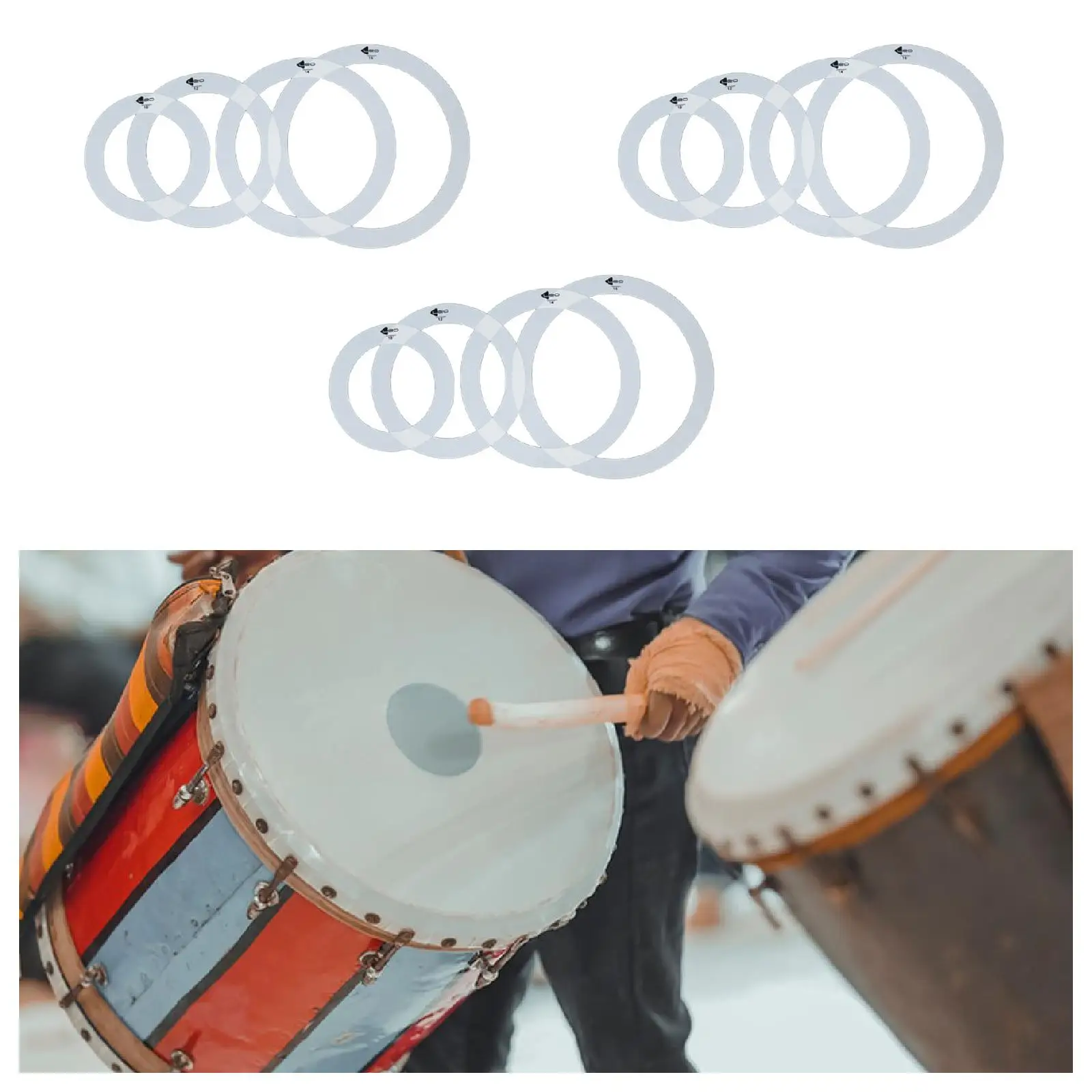 4Pcs Dampening Drum Mute Rings, Easy to Use, Practical Accessories Drum Parts Sturdy Drum Mufflers Professional
4Pcs Dampening Drum Mute Rings, Easy to Use, Practical Accessories Drum Parts Sturdy Drum Mufflers Professional