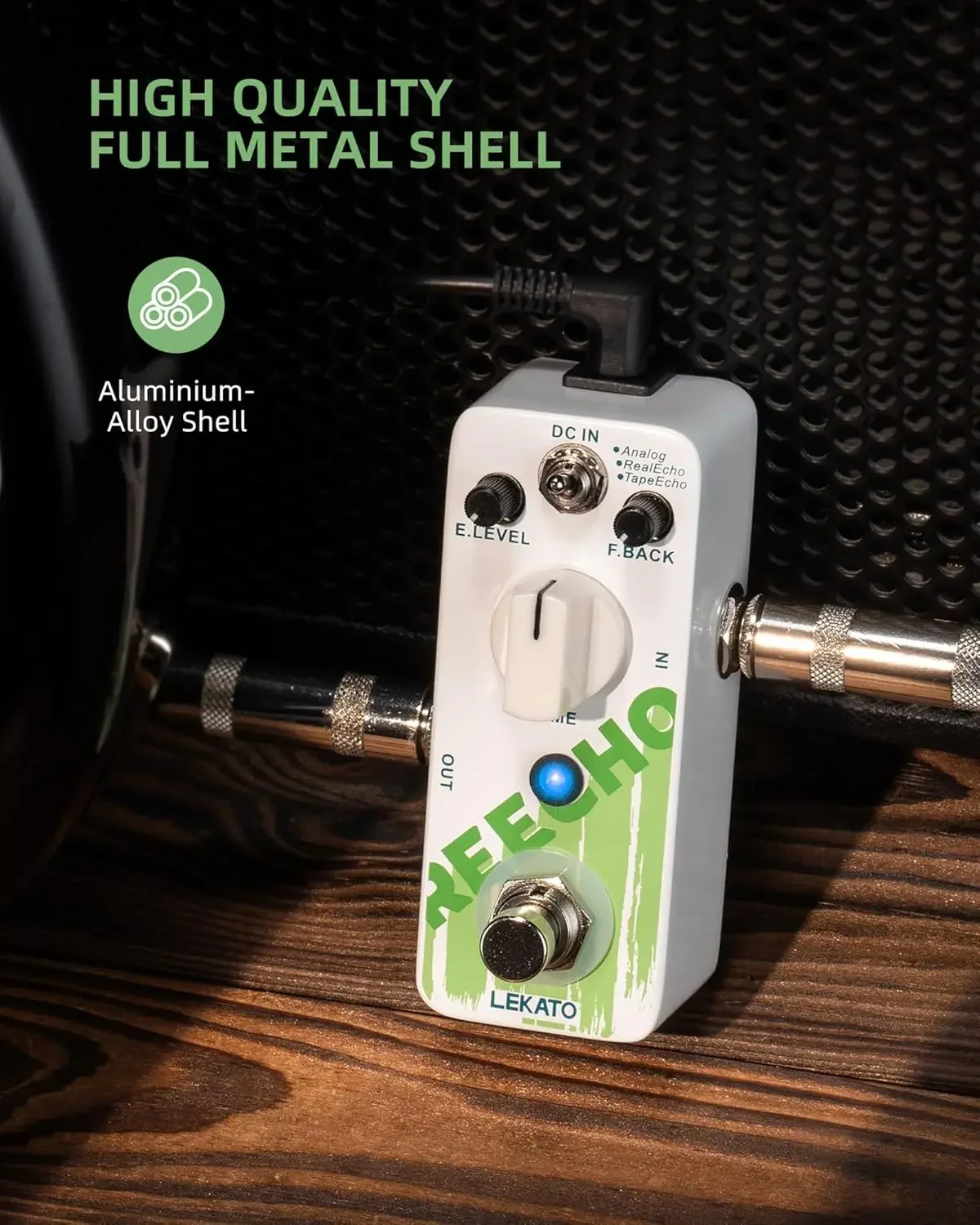 Lekato Pro New Guitar Effect Pedals Delay Pedal Analog/digital/tape Modes with 1200Ms Delay Range & Zero-Tone-Loss Bypass
Lekato Pro New Guitar Effect Pedals Delay Pedal Analog/digital/tape Modes with 1200Ms Delay Range & Zero-Tone-Loss Bypass