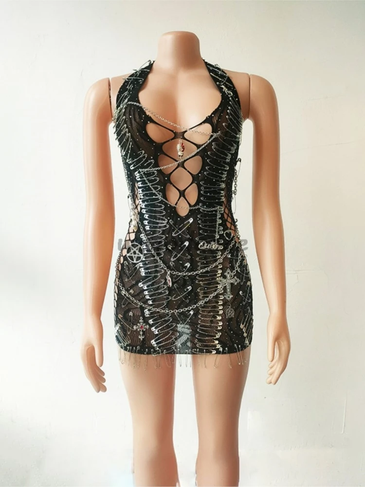 New Design Black Sexy See Through Mini Women's Clothing Elegant Sexy Mesh Rhinestone Dress Elegant Tropical Evening Dresses
New Design Black Sexy See Through Mini Women's Clothing Elegant Sexy Mesh Rhinestone Dress Elegant Tropical Evening Dresses