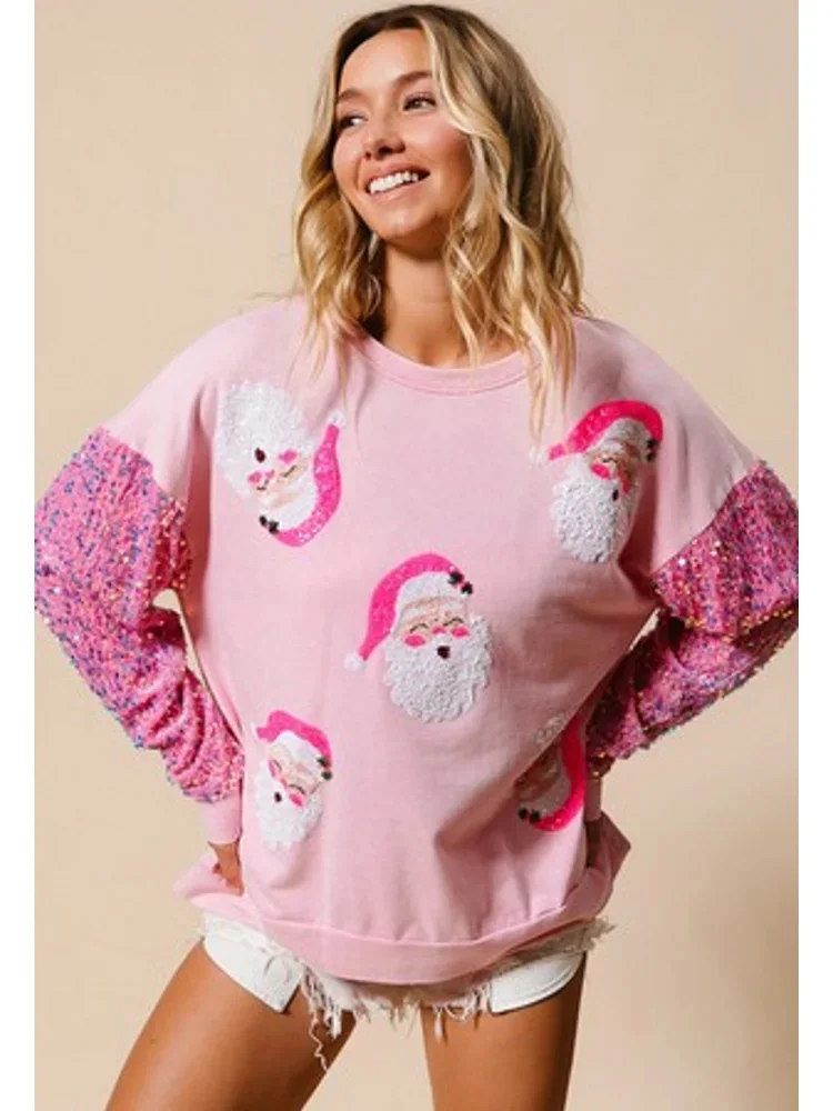 Christmas Sequins Hoodies Glitter Patchwork Vintage Harajuku Slim Long Sleeve Streetwear Women Clothes Tee Top Winter Sweatshirt
Christmas Sequins Hoodies Glitter Patchwork Vintage Harajuku Slim Long Sleeve Streetwear Women Clothes Tee Top Winter Sweatshirt
