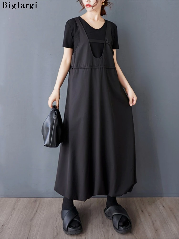 Oversized Summer Sleeveless Vests Dress Women Casual Loose Fashion Ladies Dresses Ruffle Pleated Woman Long A-Line Dress 
Oversized Summer Sleeveless Vests Dress Women Casual Loose Fashion Ladies Dresses Ruffle Pleated Woman Long A-Line Dress