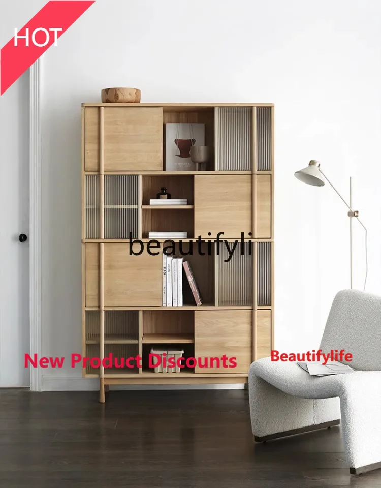 DD45 Nordic Solid Wood Bookshelf Combination Storage Cabinet with Glass Doors Simple Design
DD45 Nordic Solid Wood Bookshelf Combination Storage Cabinet with Glass Doors Simple Design
