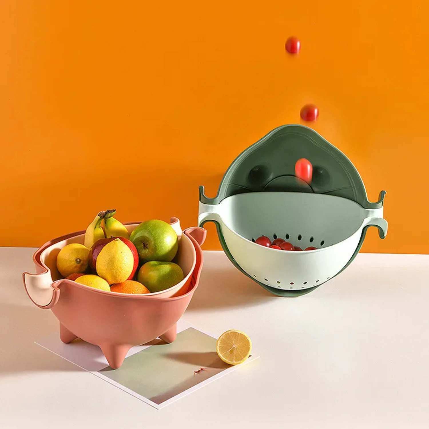 Double-Layer Inverted Fruit Basket Vegetable Washing Basin Sink Organizer Kitchen Storage Baskets Thickened Plastic Container
Double-Layer Inverted Fruit Basket Vegetable Washing Basin Sink Organizer Kitchen Storage Baskets Thickened Plastic Container