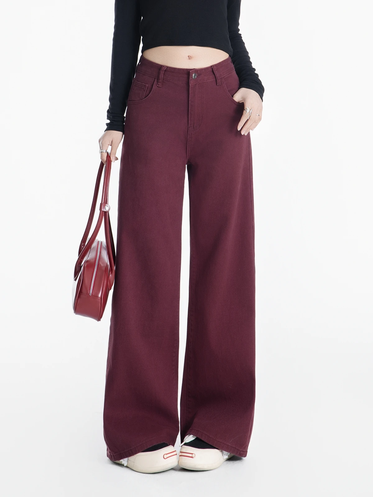 ZHISILAO New Red Wide Leg Jeans Women Vintage Casual High Waist Full Length Denim Pants Streetwear Autumn 2024
ZHISILAO New Red Wide Leg Jeans Women Vintage Casual High Waist Full Length Denim Pants Streetwear Autumn 2024