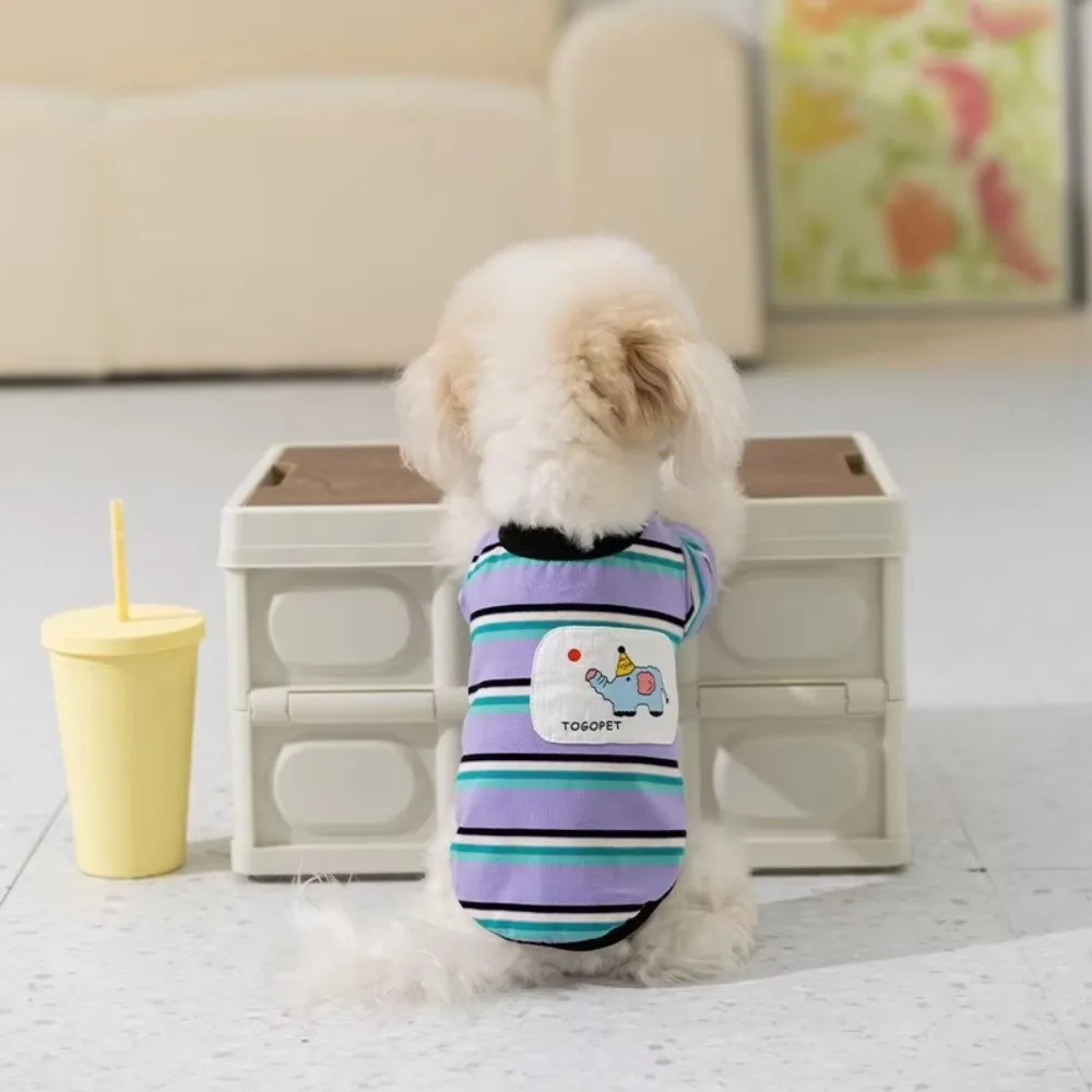 Cartoon Pet Elephant Striped T-shirt Sun Protection Cool Comfortable Puppy Pullover Breathable Summer Thin Pet Sweatshirt
Cartoon Pet Elephant Striped T-shirt Sun Protection Cool Comfortable Puppy Pullover Breathable Summer Thin Pet Sweatshirt