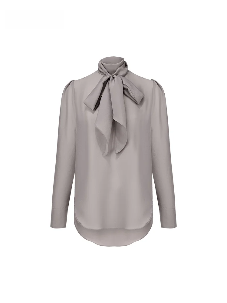 Шелковая женская рубашка: Новинка весна-лето, модная, драпированная, удобная для повседневной носки, свободного кроя, длинный рукав, цветная
Шелковая женская рубашка: Новинка весна-лето, модная, драпированная, удобная для повседневной носки, свободного кроя, длинный рукав, цветная