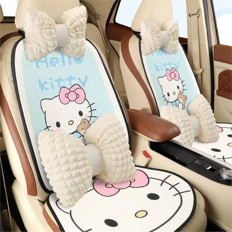 Sanrio Summer Universal Car Seat Cushion Set Blue Ice Silk Cloth Hello Kitty Print Vehicle Seat Protector Interior Accessory
Sanrio Summer Universal Car Seat Cushion Set Blue Ice Silk Cloth Hello Kitty Print Vehicle Seat Protector Interior Accessory