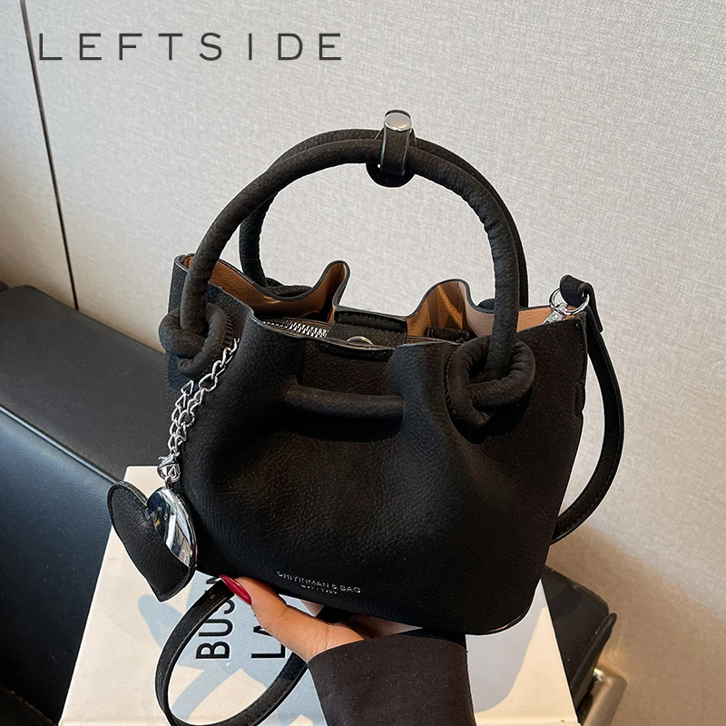 LEFTSIDE Small PU Leather Short Handle Bucket Crossbody Bags for Women 2025 New Shoulder Bag Females Handbags and Purses
LEFTSIDE Small PU Leather Short Handle Bucket Crossbody Bags for Women 2025 New Shoulder Bag Females Handbags and Purses