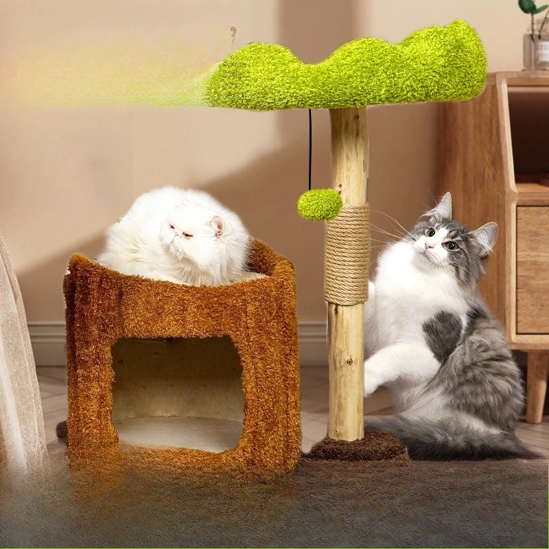 Solid wood cat climbing frame cat nest cat tree integrated does not occupy the area of sisal cat jumping platform cat toy tree
Solid wood cat climbing frame cat nest cat tree integrated does not occupy the area of sisal cat jumping platform cat toy tree