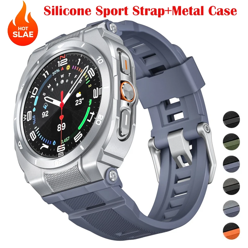 Case+Strap for Samsung Galaxy Watch Ultra 2025 47mm Silicone Sport Bracelet Correa for Galaxy Watch 7 Ultra 2 Strap Accessories
Case+Strap for Samsung Galaxy Watch Ultra 2025 47mm Silicone Sport Bracelet Correa for Galaxy Watch 7 Ultra 2 Strap Accessories