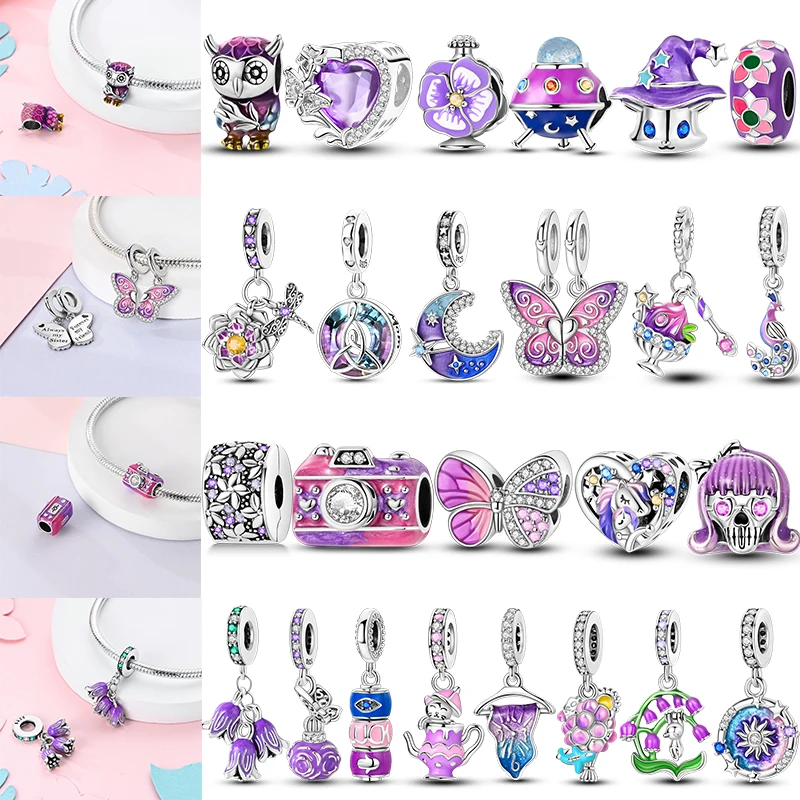 925 Sterling Silver Purple Series Butterfly Aries Gemini Safety Chains Fit Original Bracelet DIY Jewelry Making Gift For Women
925 Sterling Silver Purple Series Butterfly Aries Gemini Safety Chains Fit Original Bracelet DIY Jewelry Making Gift For Women