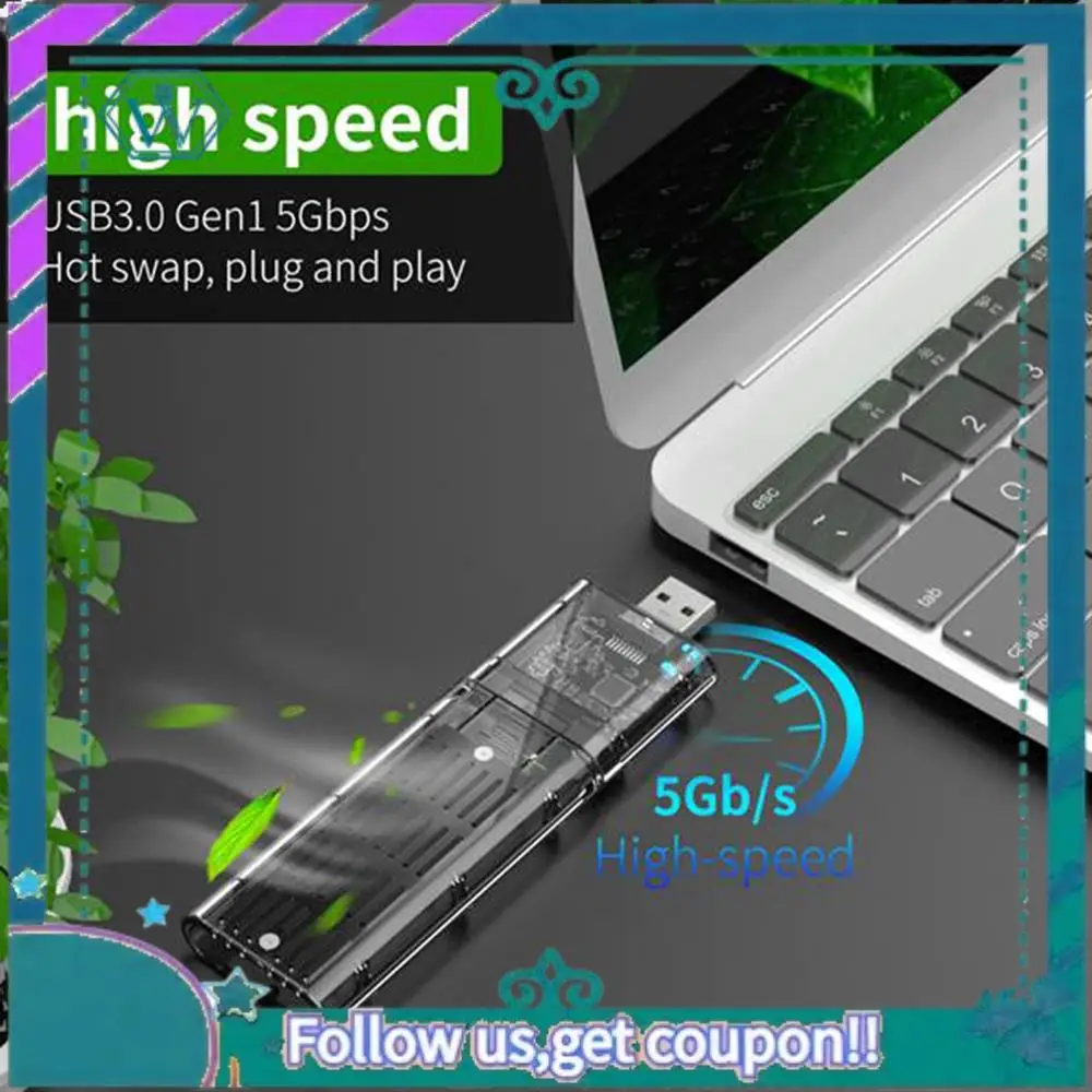 Upgraded External M.2 NGFF SATA SSD Enclosure High Speed USB3.0 Gen1 5Gb/S Transparent SATA SSD Hard Drive Case For PC
Upgraded External M.2 NGFF SATA SSD Enclosure High Speed USB3.0 Gen1 5Gb/S Transparent SATA SSD Hard Drive Case For PC