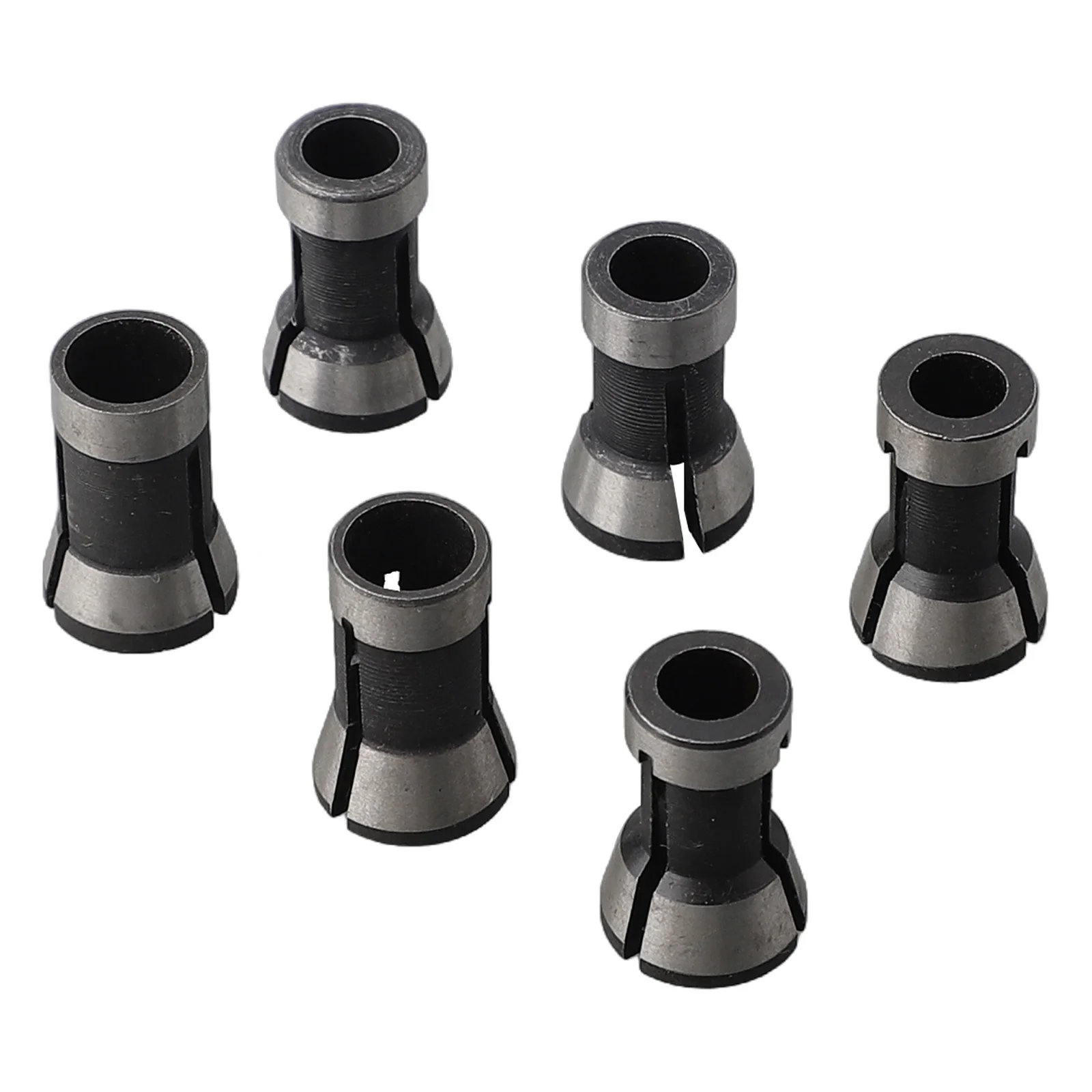 Bit Collet Collet Adapter Black And Silver Carbon Steel Chuck 6/6.35/8mm Hole Diameter 6/8/6.35mm Wood Milling Cutter
Bit Collet Collet Adapter Black And Silver Carbon Steel Chuck 6/6.35/8mm Hole Diameter 6/8/6.35mm Wood Milling Cutter