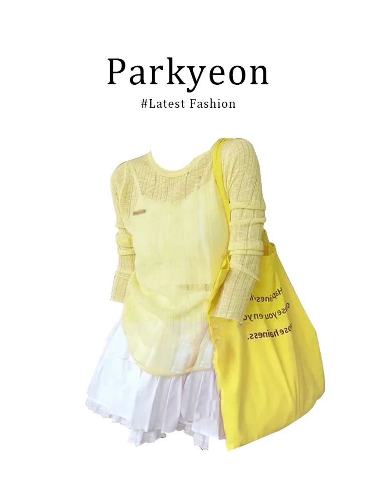 Yellow Dopaamine Hollow out Sun Protection Knitted Cover up Lace Short Skirt Two Piece Set Women Summer Casual Japanese Style
Yellow Dopaamine Hollow out Sun Protection Knitted Cover up Lace Short Skirt Two Piece Set Women Summer Casual Japanese Style