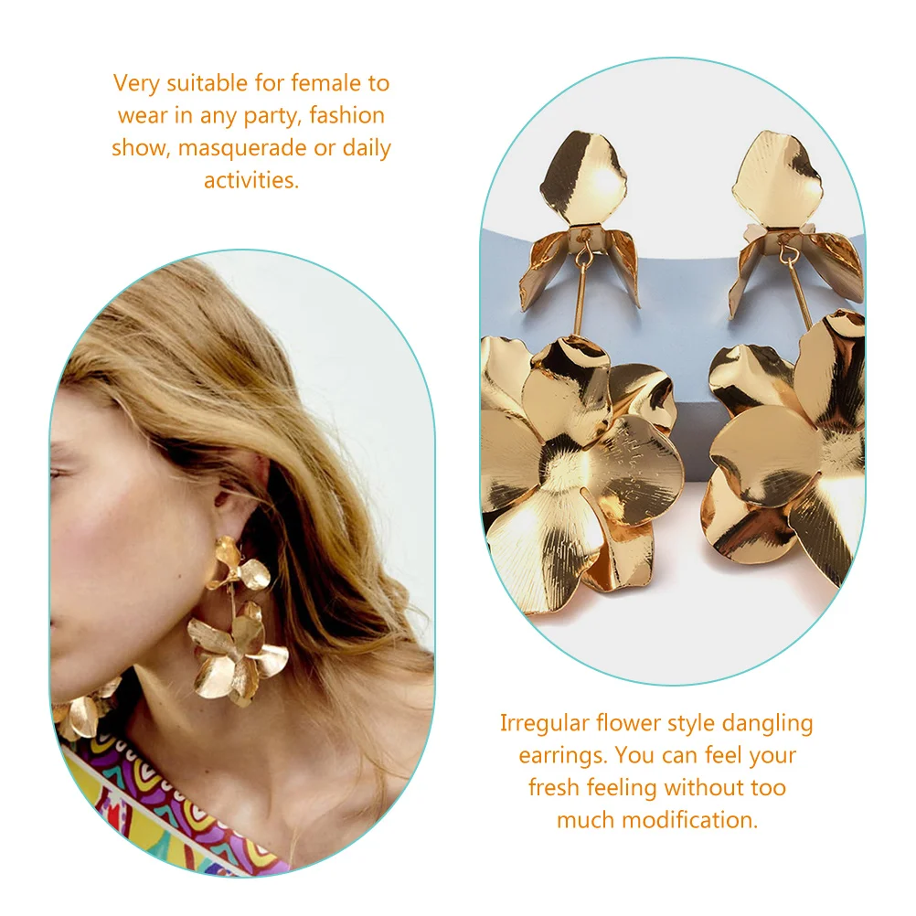 1 Pair Gold Dangle Earrings For Women Floral Style Alloy Party Masquerade Fashion Spring Summer Earrings Jewelry Dangly
1 Pair Gold Dangle Earrings For Women Floral Style Alloy Party Masquerade Fashion Spring Summer Earrings Jewelry Dangly