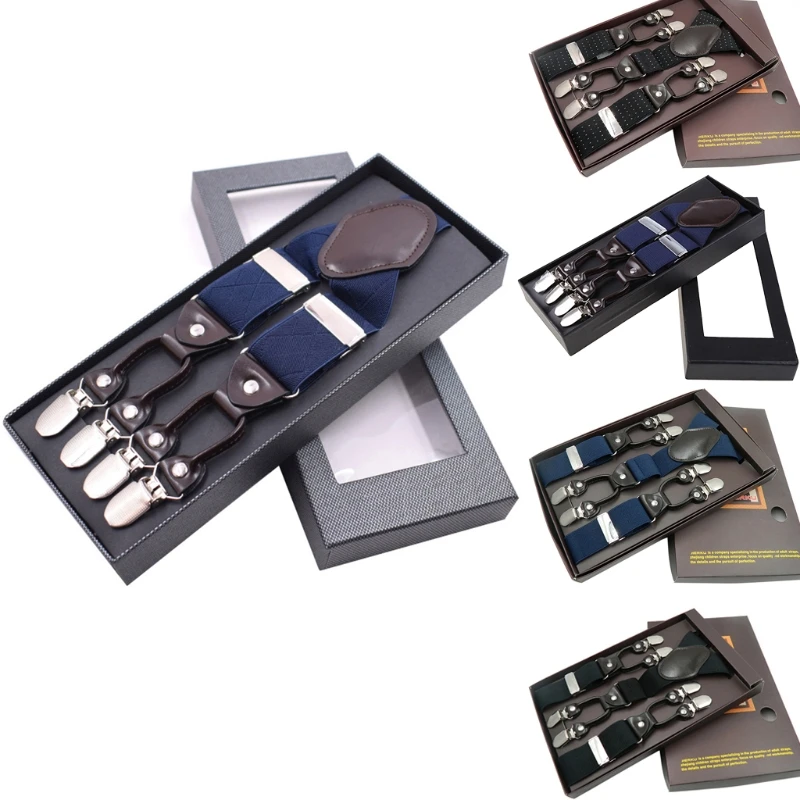 Men Y-Shape Solid Or Dot Suspender Non-Slip 6 Clips Elastic Adjustable Braces Drop Shipping
Men Y-Shape Solid Or Dot Suspender Non-Slip 6 Clips Elastic Adjustable Braces Drop Shipping