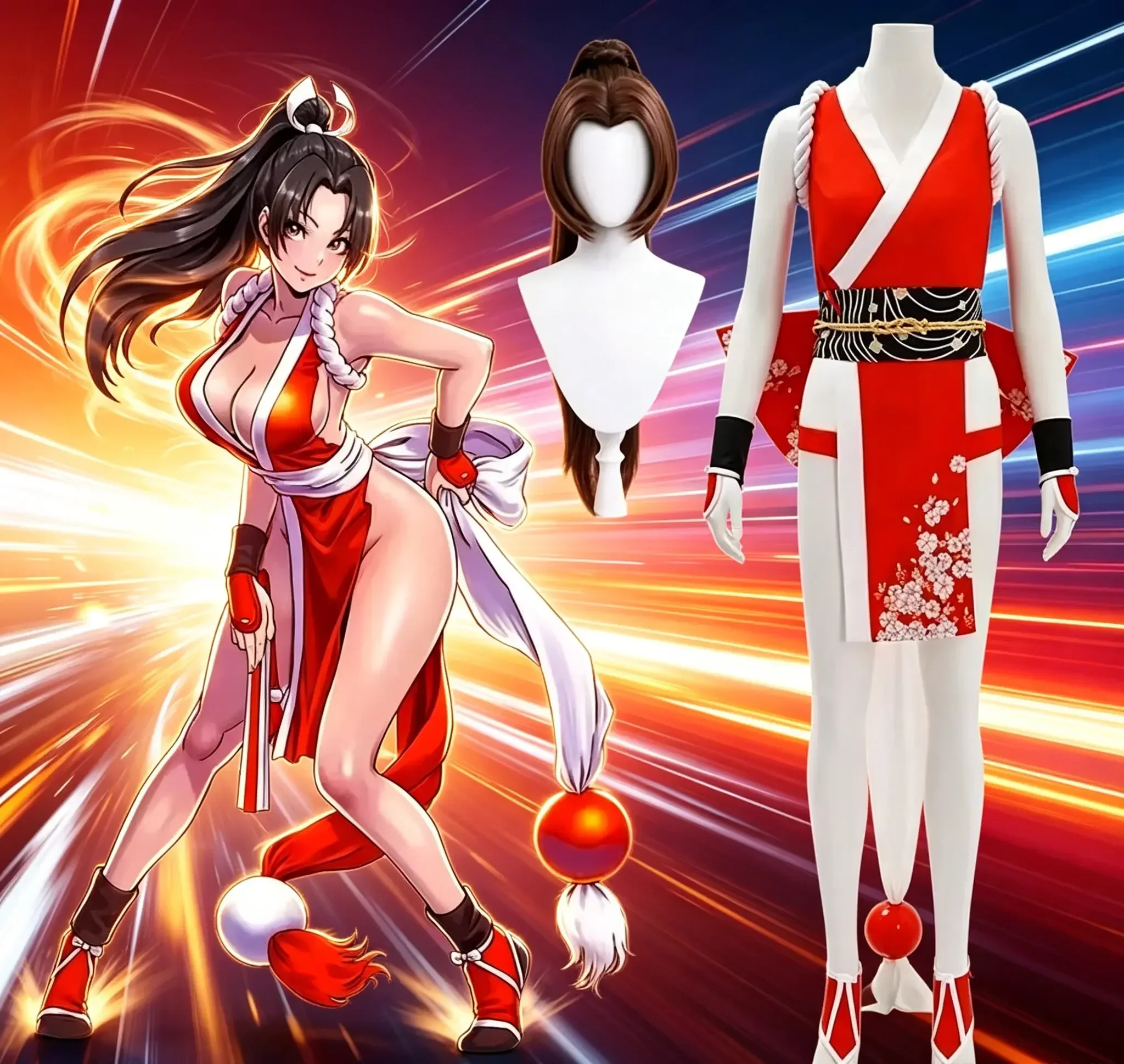 2026 New Women’s Ninja Themed Cosplay Costume, Red Kimono Set with Matching Belt and Accessories for Role Play
2026 New Women’s Ninja Themed Cosplay Costume, Red Kimono Set with Matching Belt and Accessories for Role Play