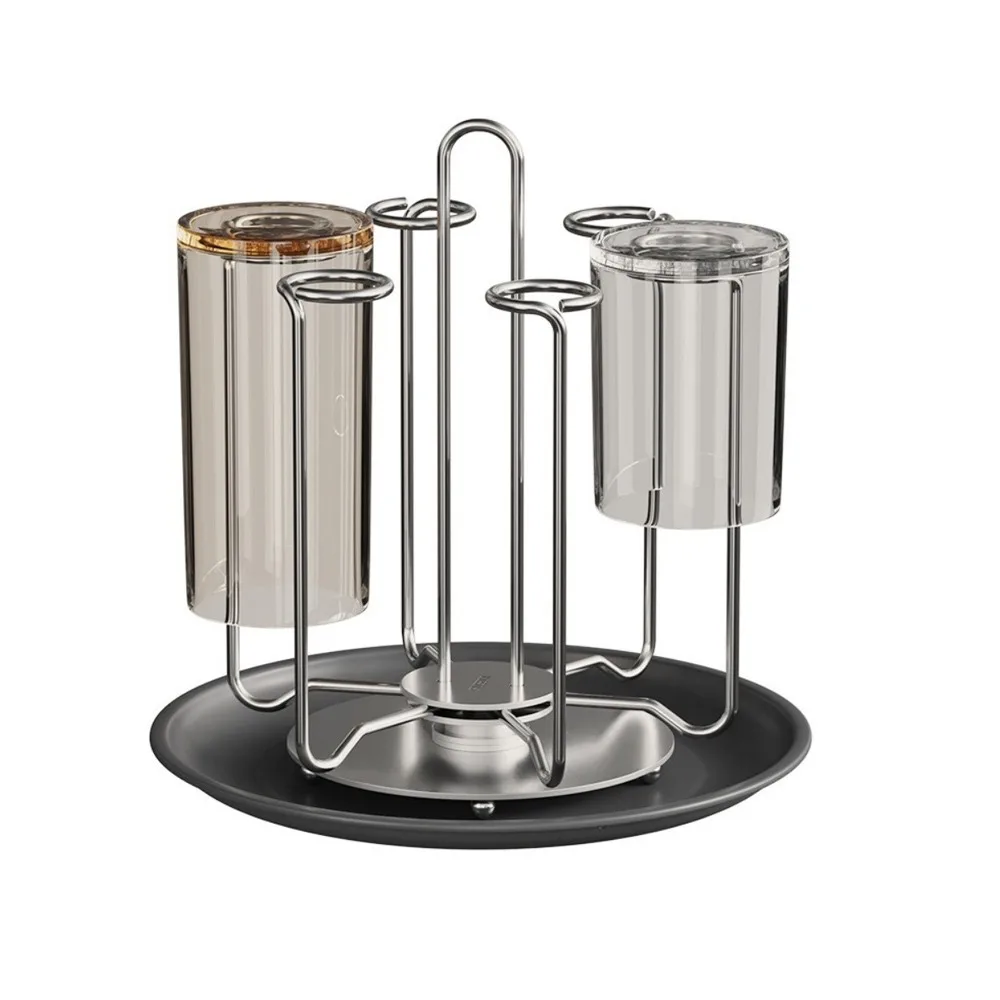Stainless Steel Rotating Cup Holder Large Capacity Upside-Down Cup Drying Rack with Tray Saving Space Glass Cup Storage Rack
Stainless Steel Rotating Cup Holder Large Capacity Upside-Down Cup Drying Rack with Tray Saving Space Glass Cup Storage Rack