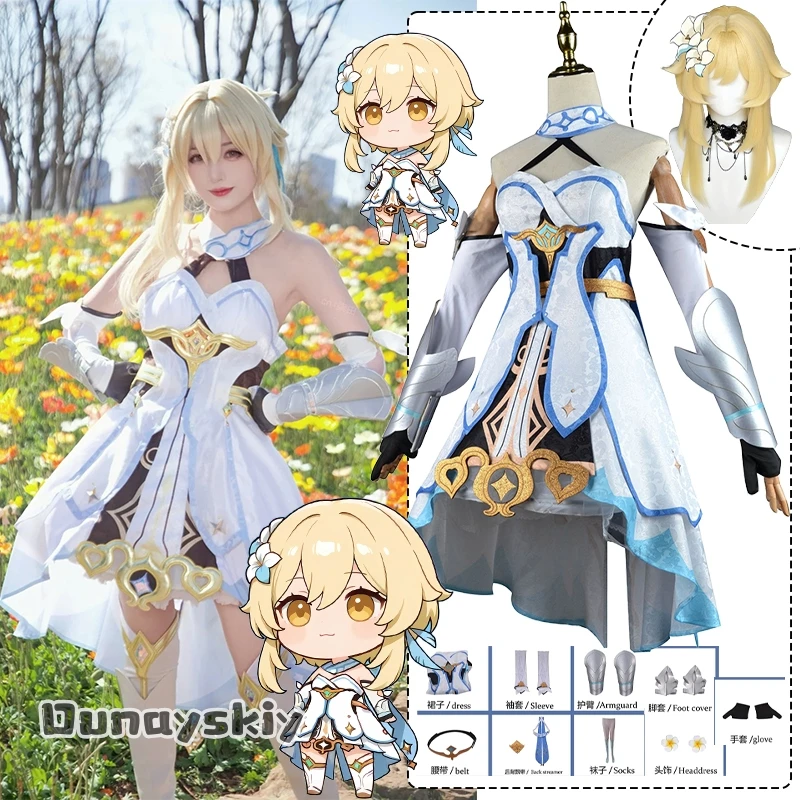 Game Genshin Impact Traveler Lumine Cosplay Costume Sweet Princess Lolita Women's Dresses Anime Outfits Wig Shoes Prop Suits
Game Genshin Impact Traveler Lumine Cosplay Costume Sweet Princess Lolita Women's Dresses Anime Outfits Wig Shoes Prop Suits