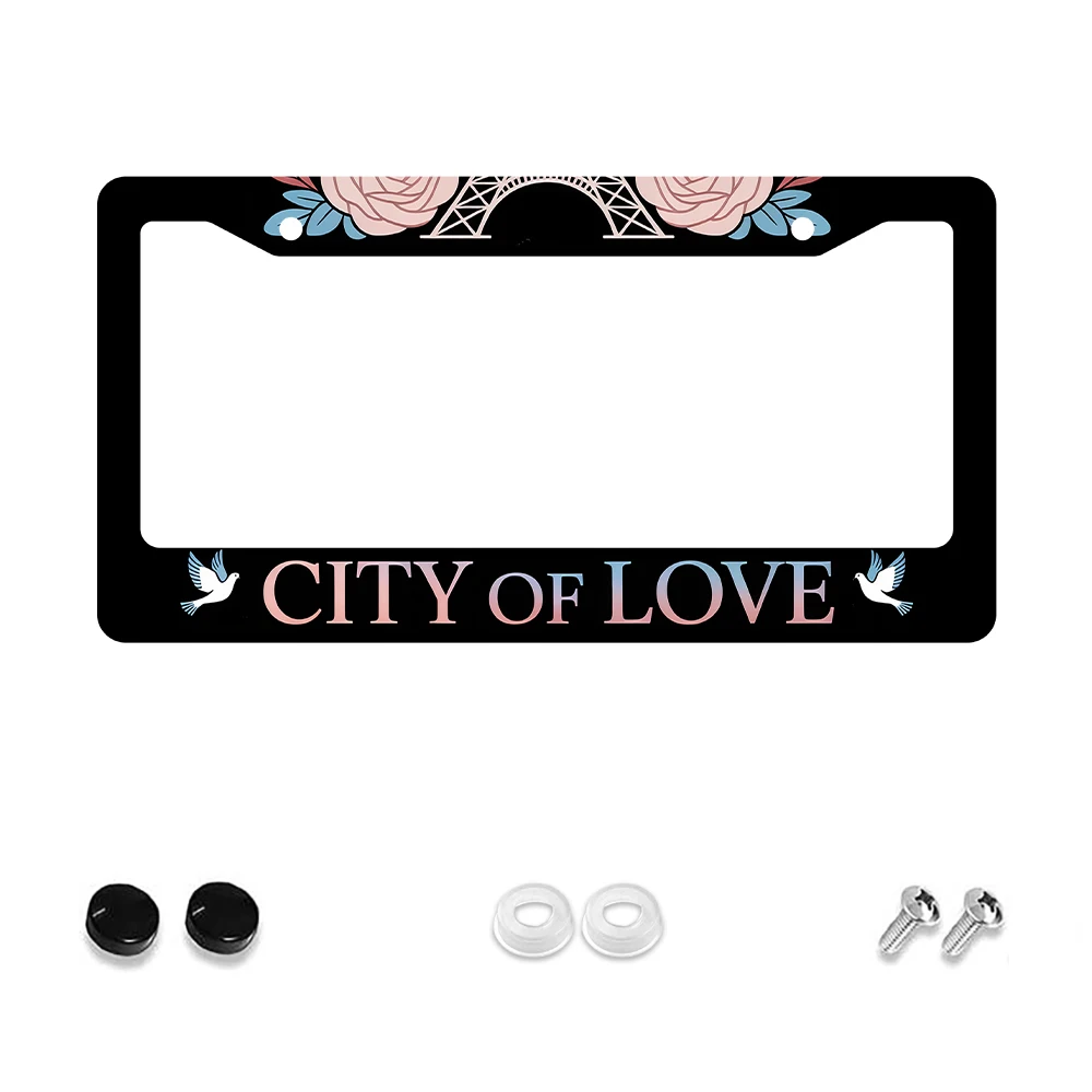 1pc Black Aluminum 2-Hole License Plate Frame with Pink Roses and Eiffel Tower Pattern, 6x12 Inches, Includes Screw Kit, Retro
1pc Black Aluminum 2-Hole License Plate Frame with Pink Roses and Eiffel Tower Pattern, 6x12 Inches, Includes Screw Kit, Retro