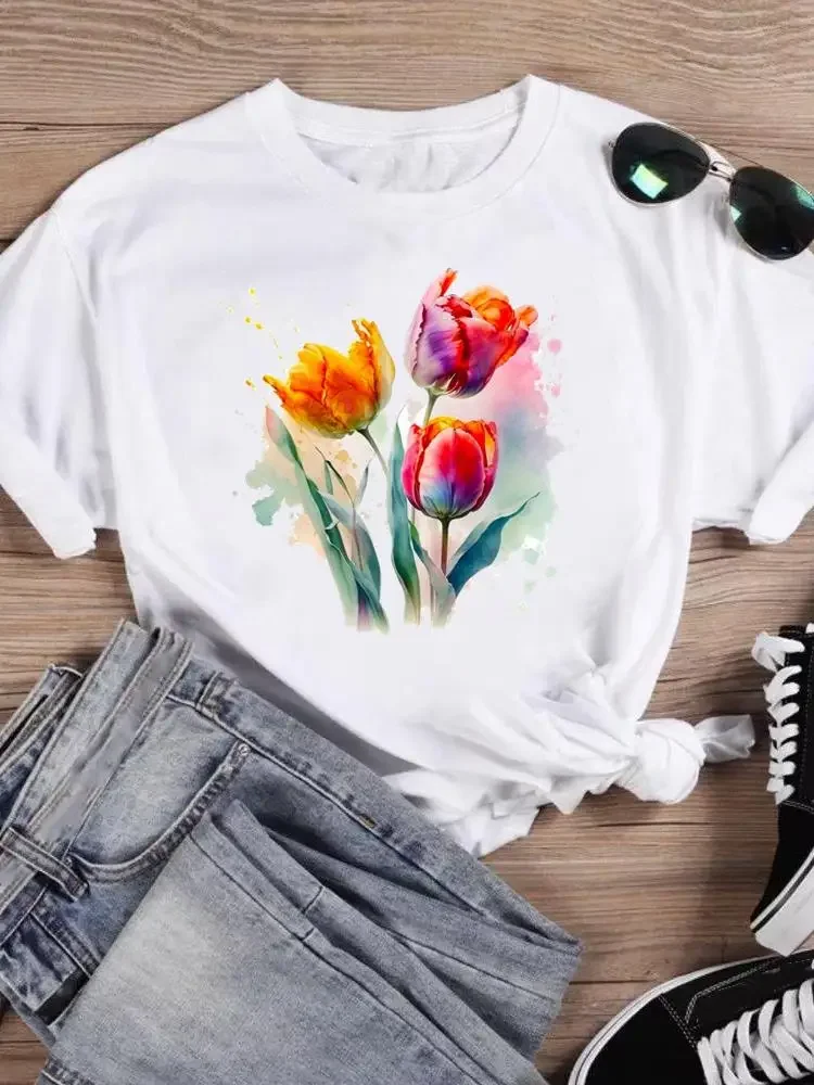 Graphic Tee Flower Floral Cute Trend 90s Short Sleeve T-shirts Women Cartoon Shirt Clothing Fashion Female Print T Top
Graphic Tee Flower Floral Cute Trend 90s Short Sleeve T-shirts Women Cartoon Shirt Clothing Fashion Female Print T Top