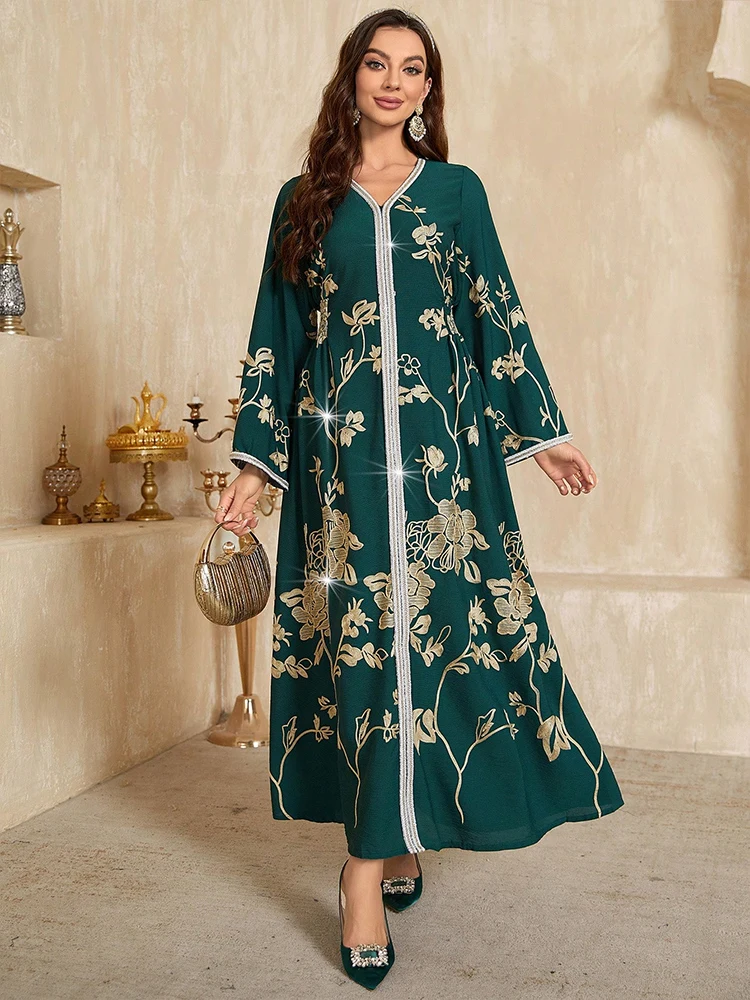 TOLEEN Women's V-neck long-sleeved plus-size women's dress with ribbon decoration, elegant and loose long style
TOLEEN Women's V-neck long-sleeved plus-size women's dress with ribbon decoration, elegant and loose long style