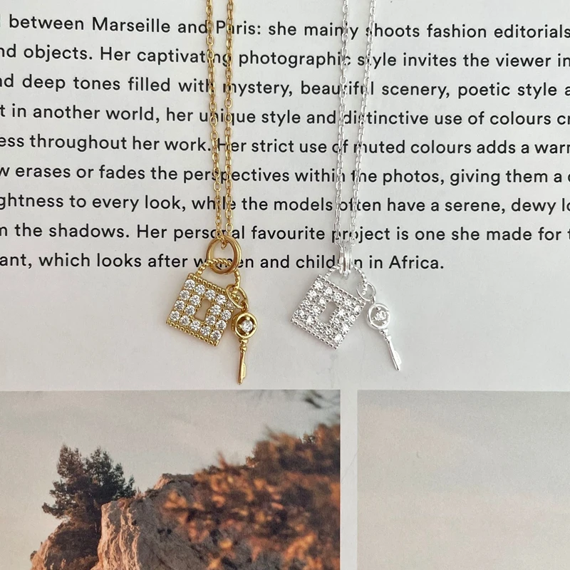 Silvology 925 Sterling Silver Inlay Zircon Key Lock Pendant Necklace for Women Elegant Luxury Necklace Stylish Simple Jewelry
Silvology 925 Sterling Silver Inlay Zircon Key Lock Pendant Necklace for Women Elegant Luxury Necklace Stylish Simple Jewelry