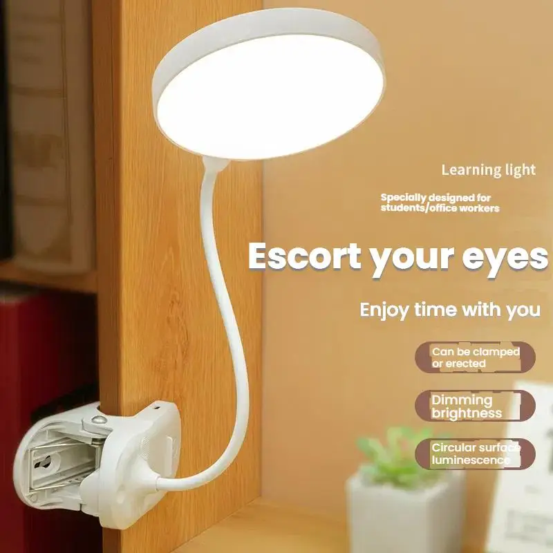 2 Pack Clip Base LED Desk Lamp Bedroom Dormitory Study Eye Protection Night Light Countertop and Clampable Bedside Lamp
2 Pack Clip Base LED Desk Lamp Bedroom Dormitory Study Eye Protection Night Light Countertop and Clampable Bedside Lamp