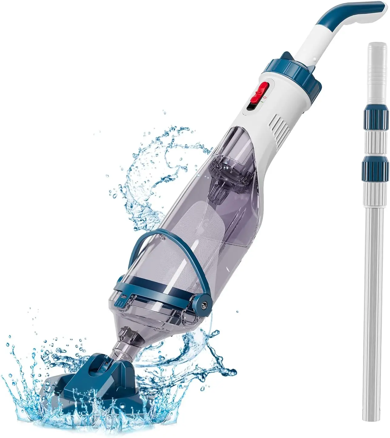 Rechargeable Pool Vacuum with Telescopic Pole, 60Min Run Time, 18.5 GPM Suction for Leaves & Debris
Rechargeable Pool Vacuum with Telescopic Pole, 60Min Run Time, 18.5 GPM Suction for Leaves & Debris