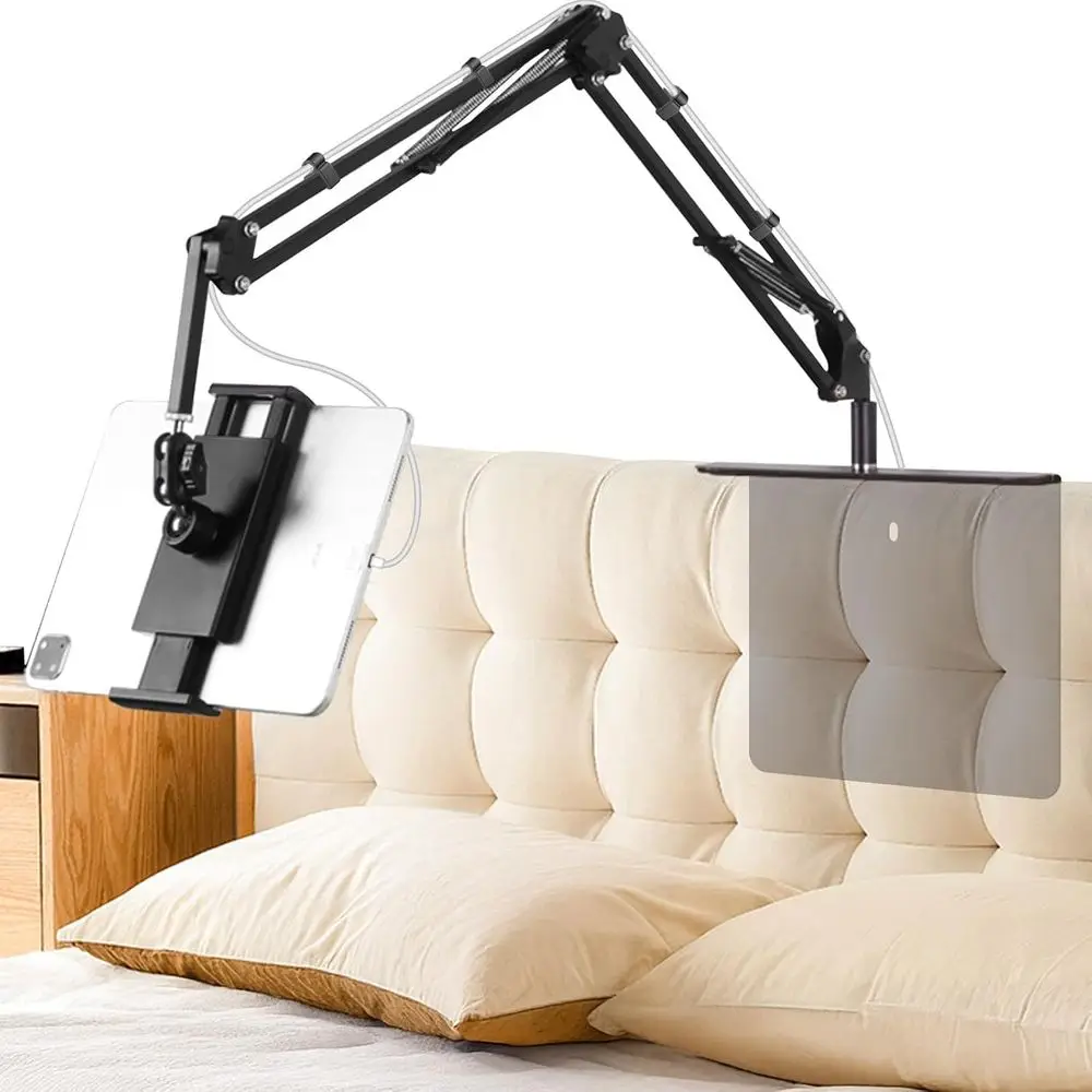 Bed Tablet Holder with Adjustable Arm - Invisable Heavy Duty Metal Stand Compatible with Kindle, iPad & Pes, oldable & Space-Sav
Bed Tablet Holder with Adjustable Arm - Invisable Heavy Duty Metal Stand Compatible with Kindle, iPad & Pes, oldable & Space-Sav