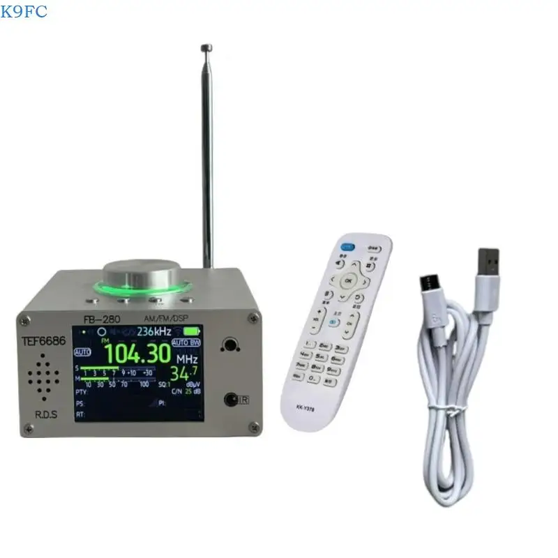 K9FC TEF6686 Portable Desktop Digital Radio Opensource Full Band Receiver FM Radio with Light 
K9FC TEF6686 Portable Desktop Digital Radio Opensource Full Band Receiver FM Radio with Light