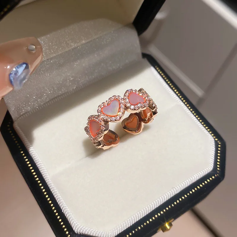 Minar Romantic Pink Love Heart CZ Cubic Zirconia Fritillary Open Adjustable Wedding Bands for Women Gold Copper Finger Rings
Minar Romantic Pink Love Heart CZ Cubic Zirconia Fritillary Open Adjustable Wedding Bands for Women Gold Copper Finger Rings
