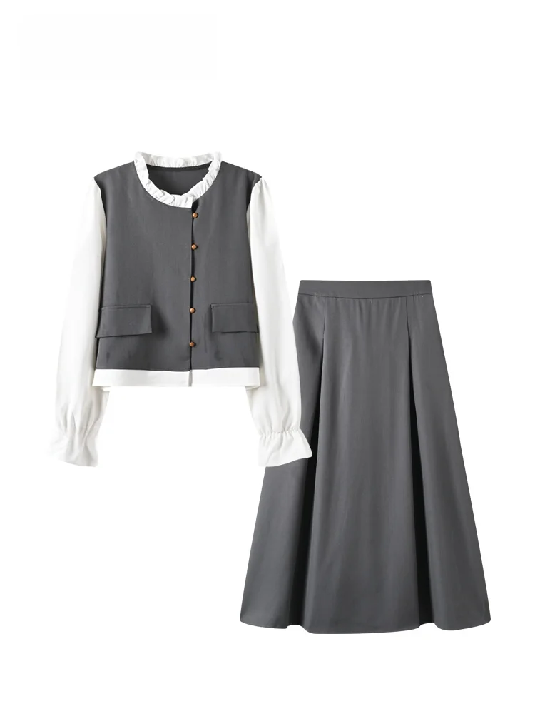 Slimming Effect Shirt And Half Skirt Set for plus Size Women Fashionable Summer New Style Sister Polyester Fiber
Slimming Effect Shirt And Half Skirt Set for plus Size Women Fashionable Summer New Style Sister Polyester Fiber