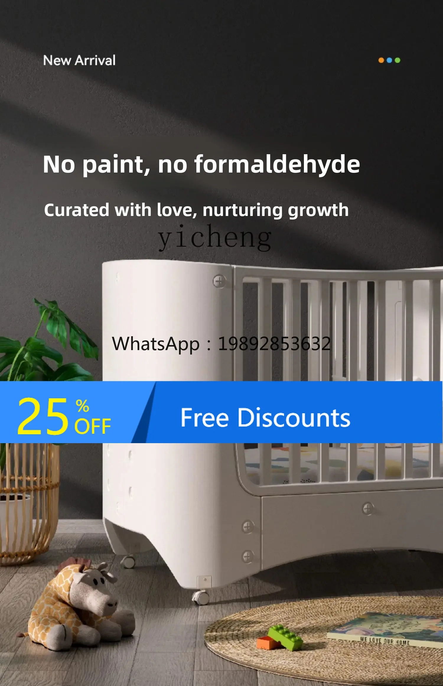 AG Movable Crib Diaper-Changing Table Adjustment Multifunctional Baby Bed Cradle
AG Movable Crib Diaper-Changing Table Adjustment Multifunctional Baby Bed Cradle