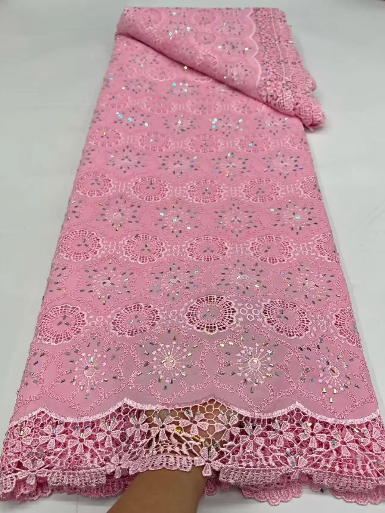African Gilding Guipure Cord Lace Fabric 2026 High-Quality Nigerian Chiffon Cotton Dress Sewing Material for Clothing And Home D
African Gilding Guipure Cord Lace Fabric 2026 High-Quality Nigerian Chiffon Cotton Dress Sewing Material for Clothing And Home D