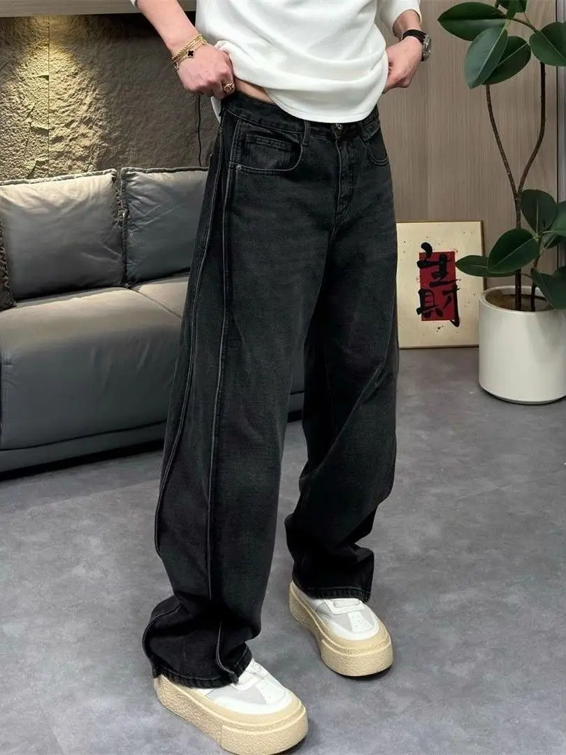 Мужские джинсы Waed Vintage: свободные, прямые, широкие штанины, в американском стиле, повседневные, износостойкие, осенняя новинка
Мужские джинсы Waed Vintage: свободные, прямые, широкие штанины, в американском стиле, повседневные, износостойкие, осенняя новинка