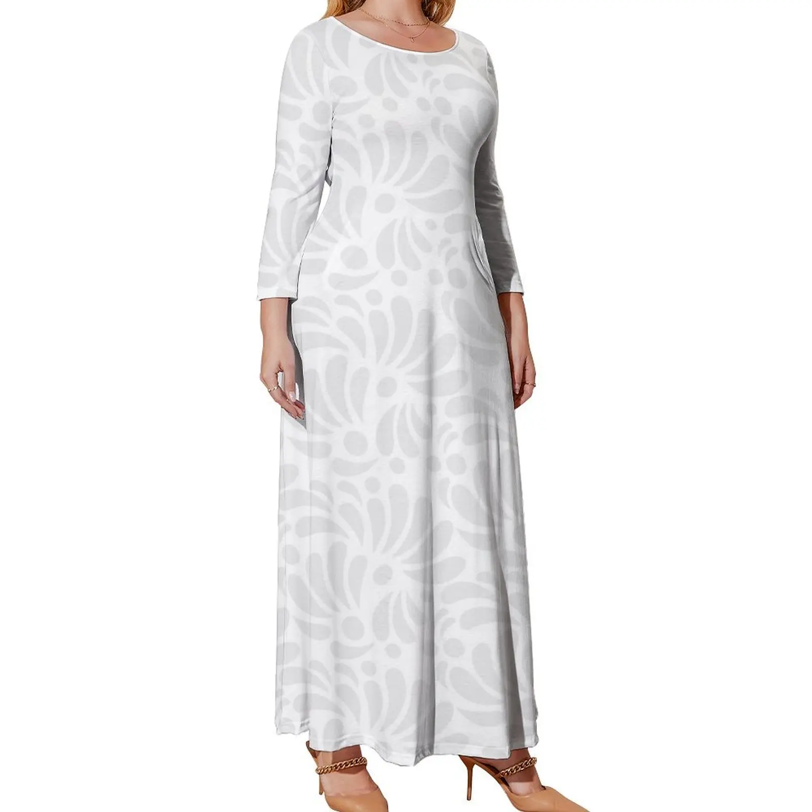 Mexican Talavera Gray Pattern Long Sleeved Dress Clothing female Female clothing women's evening dress 2024
Mexican Talavera Gray Pattern Long Sleeved Dress Clothing female Female clothing women's evening dress 2024