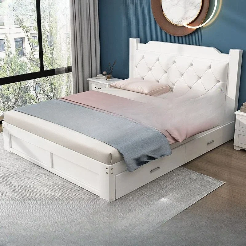 Solid wood bed, modern, minimalist, double, home, bedroom, rental room
Solid wood bed, modern, minimalist, double, home, bedroom, rental room