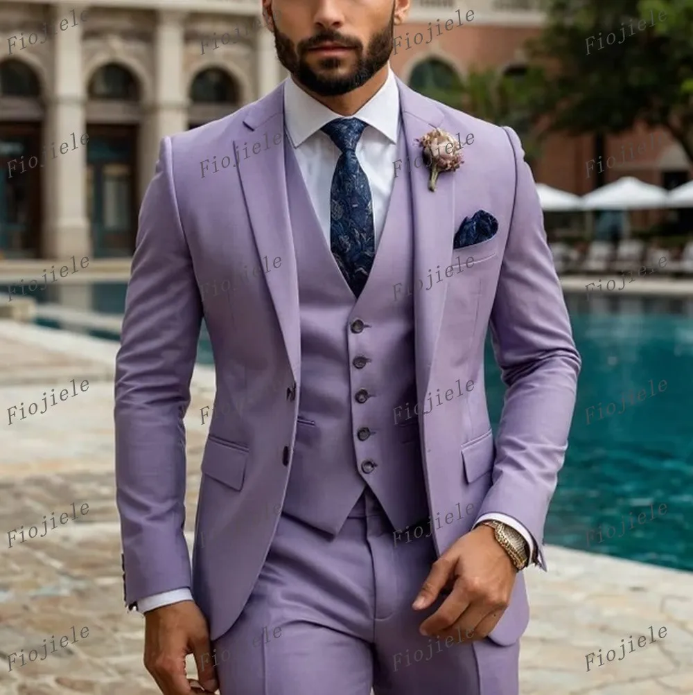 Light Purple Business Men Suit Groom Groomsman Wedding Party Prom Formal Occasion Male Tuxedos 3 Piece Set Blazer Vest Pants A01
Light Purple Business Men Suit Groom Groomsman Wedding Party Prom Formal Occasion Male Tuxedos 3 Piece Set Blazer Vest Pants A01