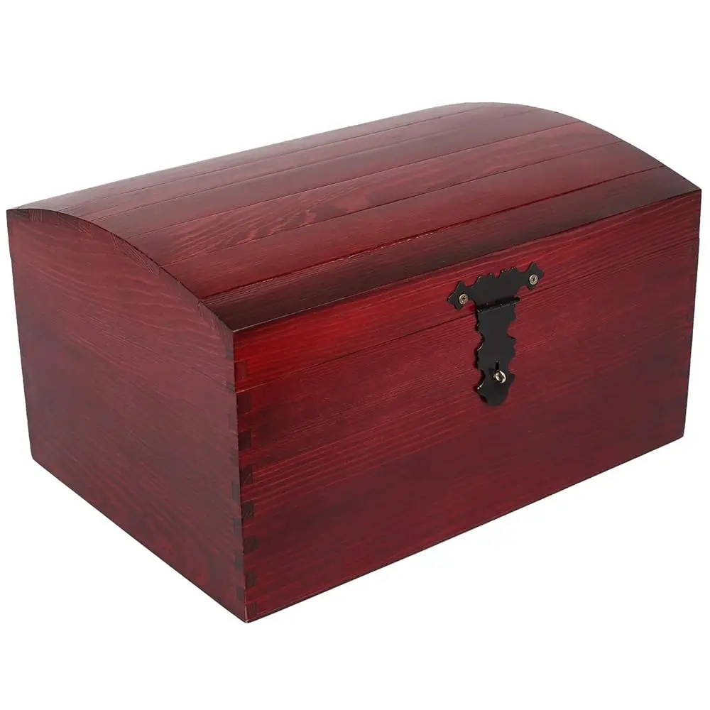 Large Wooden Storage Box Bury With Hinged Lid | 13.58 X 9.84 X 7.55 In | Keepsake Treasure Chest Trunk | Perfect Memory Box For
Large Wooden Storage Box Bury With Hinged Lid | 13.58 X 9.84 X 7.55 In | Keepsake Treasure Chest Trunk | Perfect Memory Box For