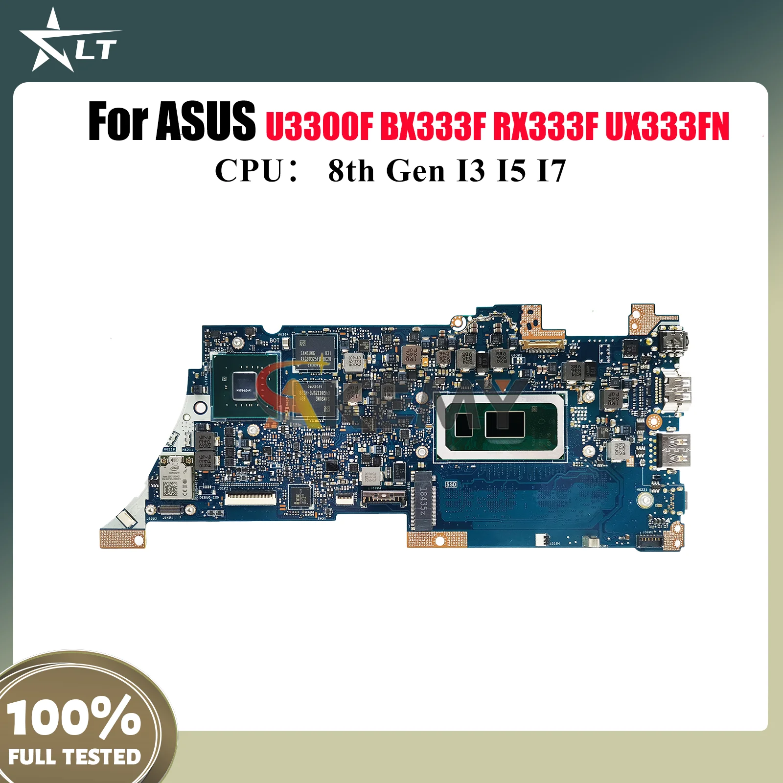 UX333FN Laptop Motherboard For ASUS ZenBook UX333F UX333FN RX333F BX333F U3300F Mainboard With I3 I5 I7 CPU 100% tests OK stk
UX333FN Laptop Motherboard For ASUS ZenBook UX333F UX333FN RX333F BX333F U3300F Mainboard With I3 I5 I7 CPU 100% tests OK stk