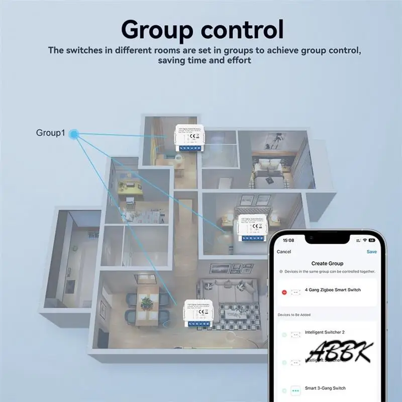 ABBK-Tuya Zigbee 3.0 Smart Single Fire Switch Модуль двустороннего управления Поддержка голосового управления DIY Домашняя автоматизация
ABBK-Tuya Zigbee 3.0 Smart Single Fire Switch Модуль двустороннего управления Поддержка голосового управления DIY Домашняя автоматизация