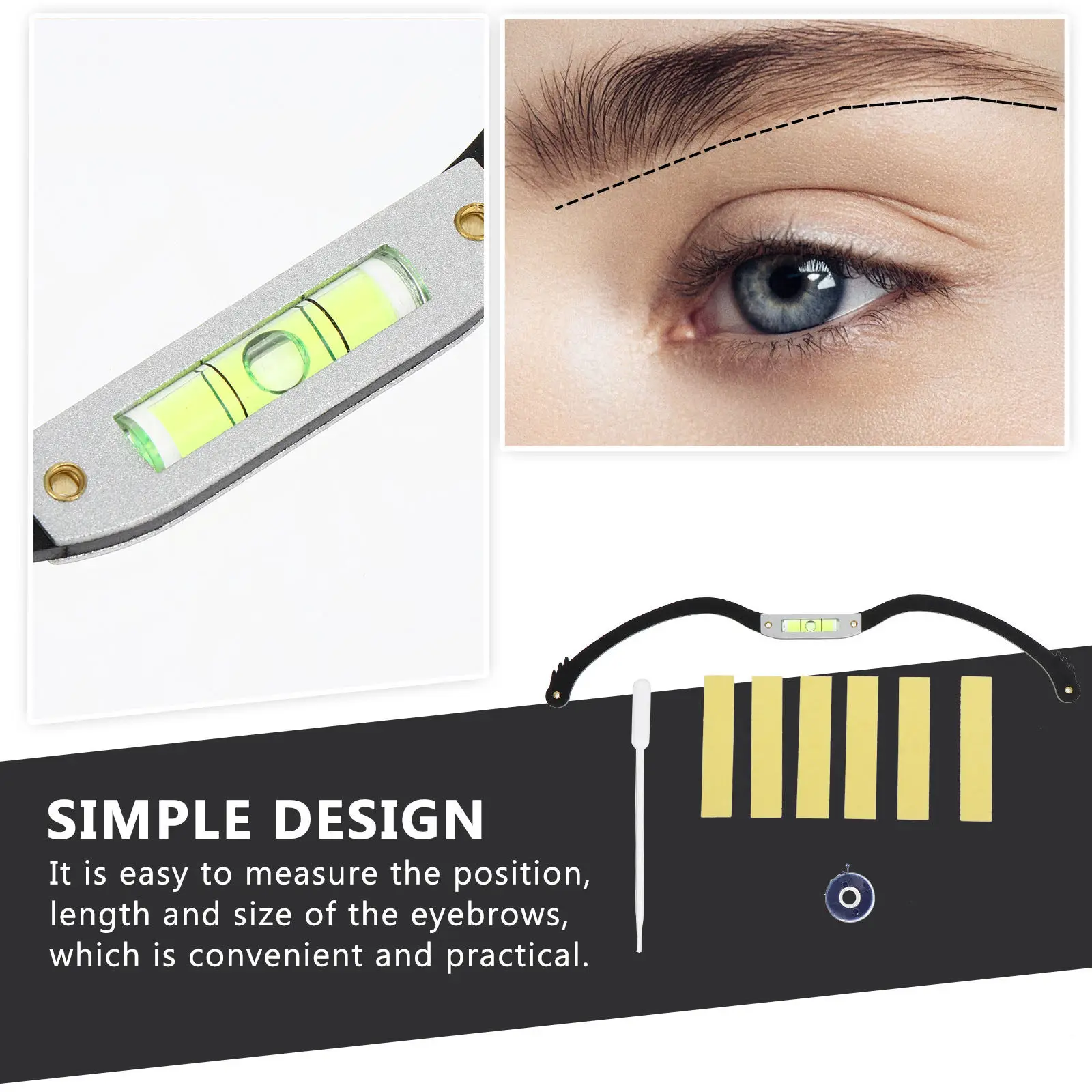 1 шт. металлическая линейка для бровей премиум-класса, инструмент для точного позиционирования бровей, точные измерительные шкалы для симметричного оформления
1 шт. металлическая линейка для бровей премиум-класса, инструмент для точного позиционирования бровей, точные измерительные шкалы для симметричного оформления